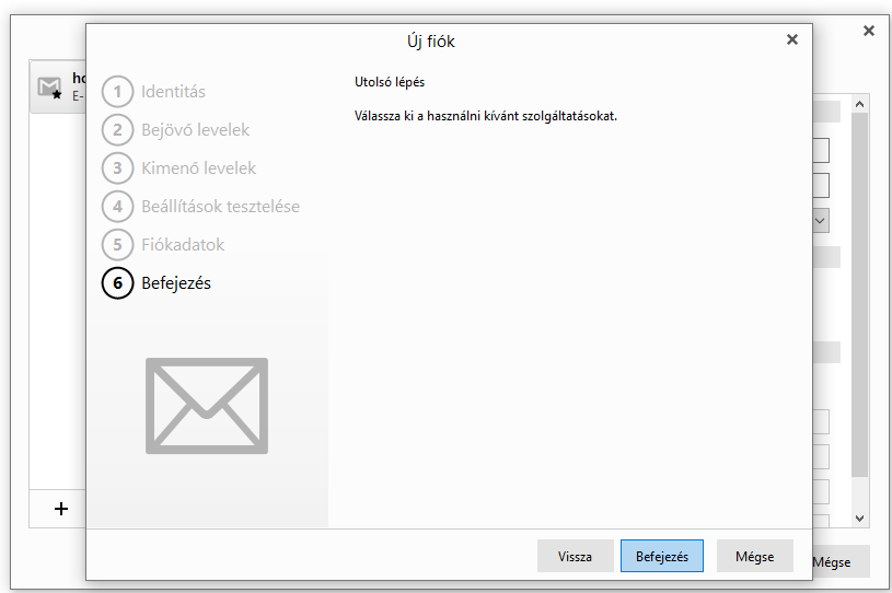 IMAP fiók beállítás az eM Client programban 24 EM client telepítése 23. kép