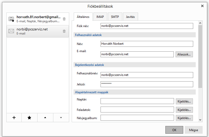 IMAP fiók beállítás az eM Client programban 25 EM client telepítése 24. kép
