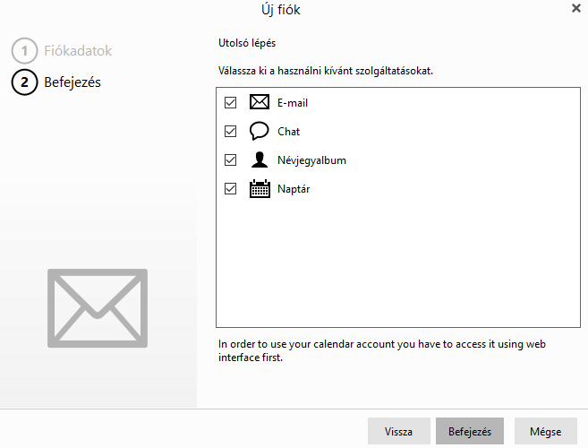 IMAP fiók beállítás az eM Client programban 11 EM client telepítése 10. kép