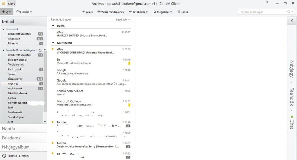 IMAP fiók beállítás az eM Client programban 12 EM client telepítése 11. kép