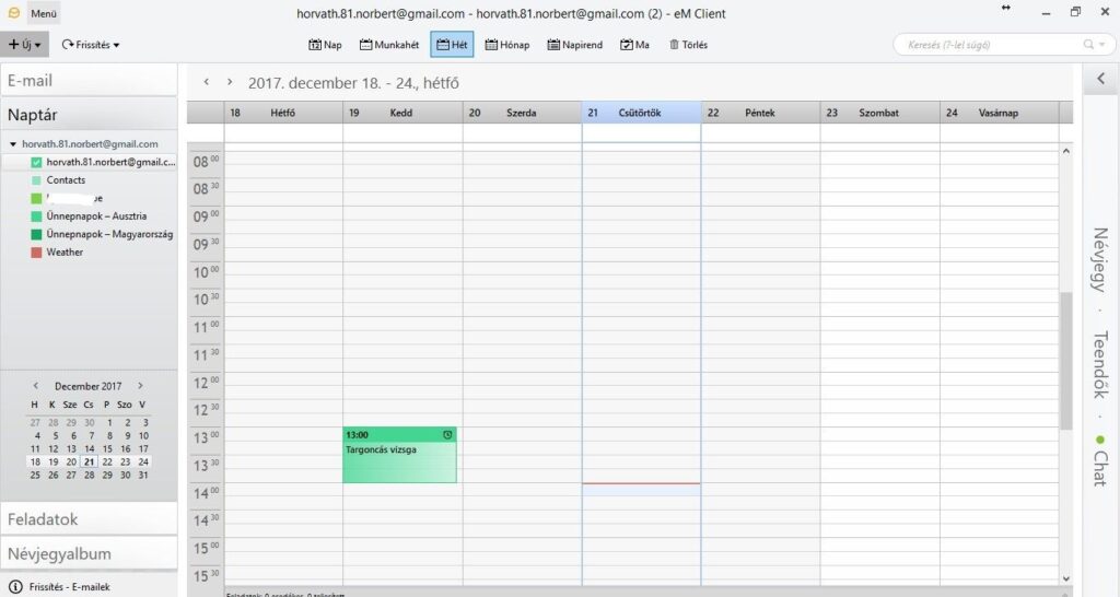 IMAP fiók beállítás az eM Client programban 14 EM client telepítése 13. kép